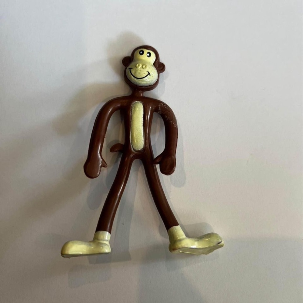 CURIOUS GEORGE Action Figure Bendable Poseable Book Character Animated Monkey 4"